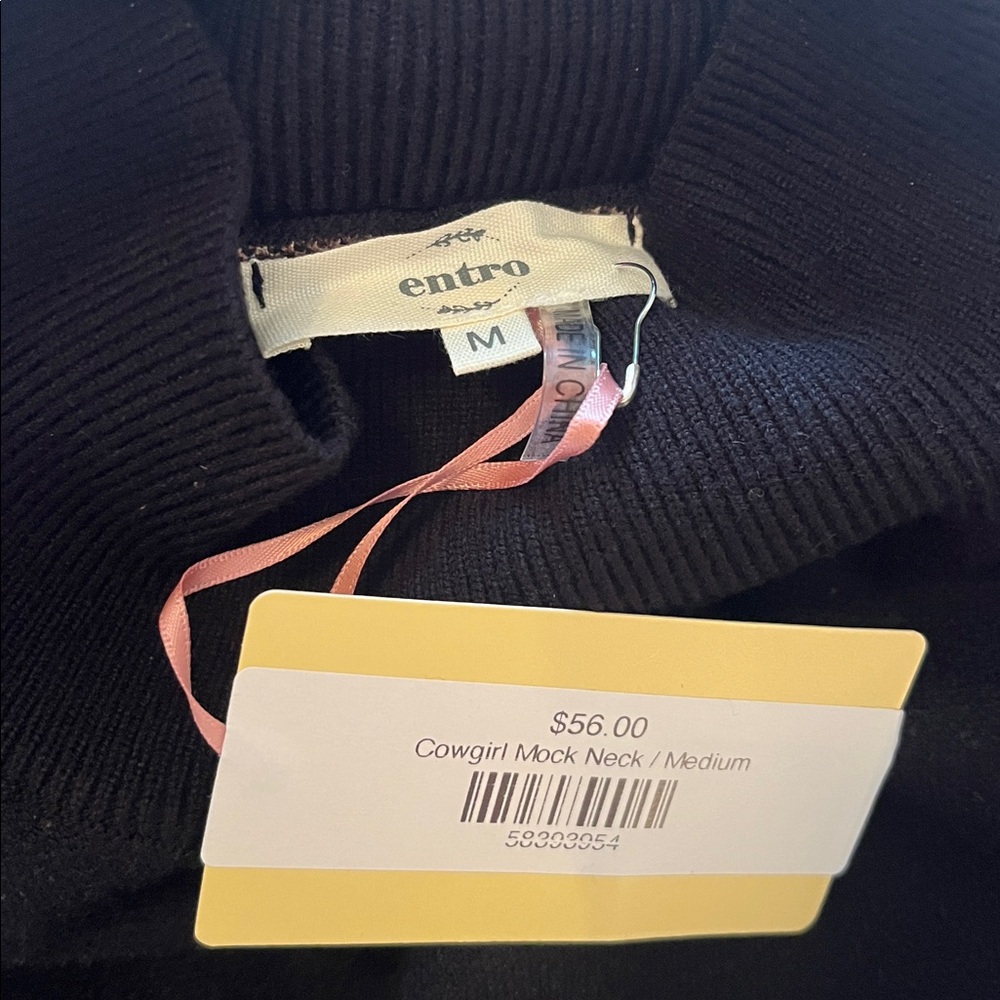NWT Entro Cowgirl Mock Neck Sweater - Picture 6 of 10
